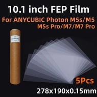 5 Pcs Fep Film 10.1 Inch 278x190x0.15mm for ANYCUBIC Photon Mono M5s M5 M5s Pro M7 M7 Pro UV Resin 3
