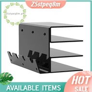 Keyboard Display Stand Acrylic 3 Tier Stand Frame Shelf for Study Room Exhibition Black
