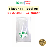Plastik PP 12x20 Tebal 08 Kantong Plastik Bening Snack Keripik Tebal Transparan