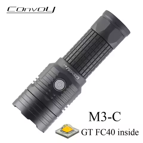 Convoy M3 C Flashlight with GT FC40 Linterna Led 26650 High Power Type C Rechargeable Flash Light To