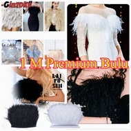 1M Ostrich Feathers Premium Ostrich Feathers Feather Clothes Decoration/ LONG FEATHER LACE Premium/ 