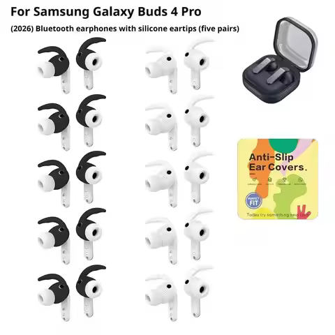 5 Pairs For Samsung Galaxy Buds 4 Pro 2026 Earbuds Covers With Handle Silicone Earbuds Replacement A