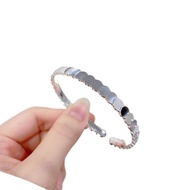 bracelet silver bracelet 手镯  银手镯 正生 足银999实心开口几何鱼鳞银手镯时尚气质纯银镯子女友礼物gift 礼物  9.7