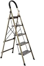 【Aluminium Alloy Ladder】Stool Step Foldable Ladder/Stepsfitted anti-slip pad on each steps.Easy and Compact (5 Steps)