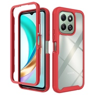 Honor X6B Case Hybrid Transparent Back Rugged Bumper Shockproof Case Cover for Honor X6B