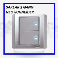 Neo Schneider 2 Gang Dual Series Switch