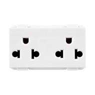 เต้ารับคู่มีกราวด์ 3 ขา Deco HACO รุ่น W8416V2A สีขาว