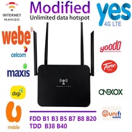 (Modified)LT210F 4G/Wifi 4 Antenna Lte CPE Unlocked Router 300Mbps Mobile Hotspot 4G Modem Broadband Router Sim Portable Wi-Fi Router