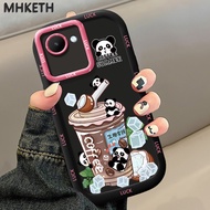 MHKETH Case For Realme C30 C30s Narzo 50i Prime Phone Personal And Creative Milk Tea Coffee Design