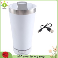 【lesley】USB 16Oz Thermal  Tumbler Reusable Stainless Steel Double Wall Tumbler 473ML Insulated Beer 