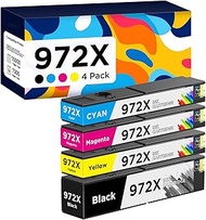 972X Ink Cartridges Combo Pack Compatible for HP 972X 972 X 972A High Yield to Work to PageWide Pro 