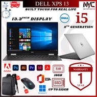 Dell XPS 13 i5/i7 5th/7th/8th/10th Gen 8GB RAM 512GB SSD FHD Win11 Ultrabook 1 Year Warranty