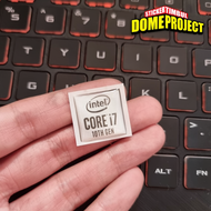 INTEL i7 GEN 10TH STICKER EMBLEM WATERPROOF FLEXIBLE RESIN STICKER SINGLE