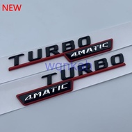 2024 NEW Car Styling Sticker for Mercedes Benz AMG Glossy Black 2014-2016 Letter Emblem Turbo 4matic