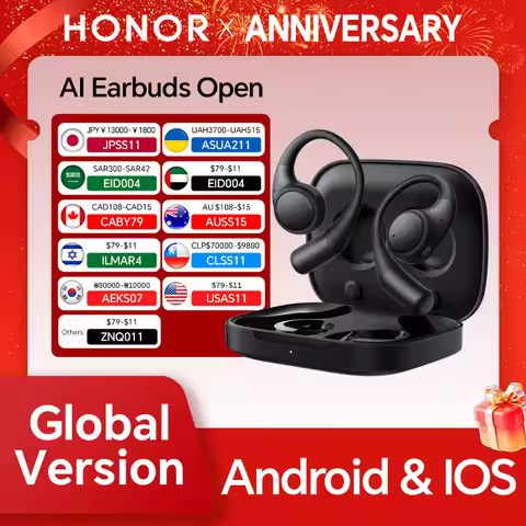HONOR Earbuds Open Wireless Earphone AI Live Translation Active Noise Cancellation Surround Subwoofe