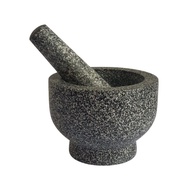 SPECKLE GREY GRANITE MORTAR AND PESTLE