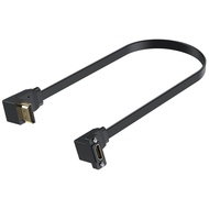 Poyiccot 4K HDMI Cable 1.5ft, Flat 90 degree HDMI Cable, Down Angle HDMI Male to Down Angle HDMI Fem