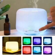 1pc 500ml Essential Oil Aroma Diffuser, USB Powered 7-Color Humidifier, Quiet Colorful LED Light, Ti