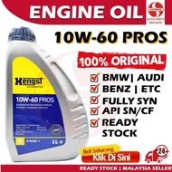 S2U Original Engine Oil Hengst 10W-60 PROS Fully Synthetic 1Liter Minyak Hitam Kereta 10W60 1L