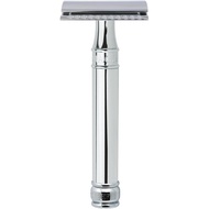 [sgstock] Edwin Jagger Double Edge Safety Razor, Chrome, Regular Handle, 5 Blades - [Chrome] [Regula