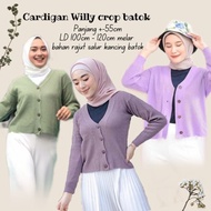 WILLY CARDIGAN RAJUT CROP Cardigan rajut crop kancing batok CARDY