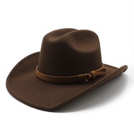 Cowboy Hats Jazz Caps For Women Woolen Western Curved Brim Cowgirl Accessories