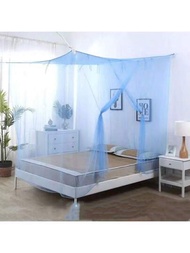 一個簡單風格的帳篷蚊帳，帶繩索，適用於家庭、出租房、宿舍懶人，高密度條紋網，單門圓頂蚊帳適用於學生