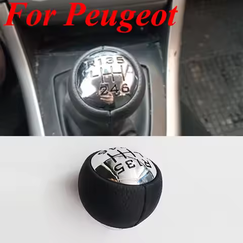 1X 6 Speed Manual Car Gear Stick Shift Knob Head For Peugeot 307 308 3008 407 5008 807 Partner B9 Te