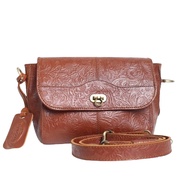 GOZZO LEATHER TAS SLEMPANG TAS BAHU WANITA TAS KULIT MOTIF BATIK TAS WANITA ANYA BAG / FREE GRAFIR N