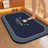 Thin Bath Mat, Non Slip Bathroom Mat Rug, Super Absorbent Stain Resistant Quick Dry Bathroom Rug,Bat