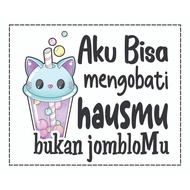 100pcs Boba Words Sticker Packaging Label Stickers