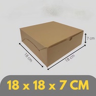 100 PCS - PLAIN BROWN KRAFT RICE BOX 18x18x7 CATERING BOX/NATION BOX