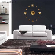 [prosperityus2] modern art diy wall clock 3d self adhesive er design home office room decor [sg]