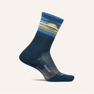 FEETURES Trail Max Cushion Mini Crew Socks - Navy Blue