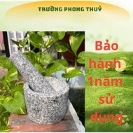 GRANITE BINH THUAN STONE PLATE. Size 12x9cm. NO SMOOTH DUST. BUY 1 TIME FOR LIFETIME USE Mortar and 