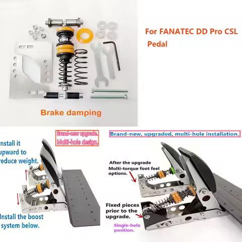 For FANATEC DD Pro CSL Pedal Simracing Pedal Throttle Brake Clutch Hydraulic Damping Modified Upgrad
