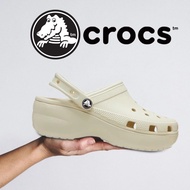 ORI Crocs Classic Platform Clog-Bone, Crocs official store original Crocs Women's Sandals