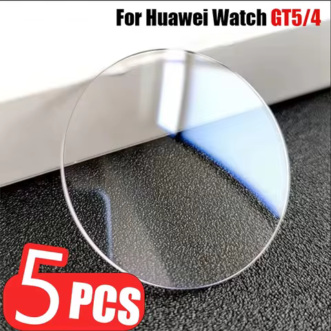 5pcs Tempered Glass For Huawei Watch GT5 GT4 41mm 46mm Accessories Screen Protector Film For Huawei 