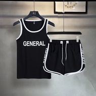 Sportswear set [One set] Sports Vest Shorts set Men's Three-point Pants t-Shirt Casual Pants Running