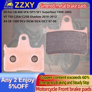 Front Sintered Metal Brake Pads For HONDA Motorcycle CB 400 SFX/SFY/SF1/SF2/SF3 Superfour 1999-2003 