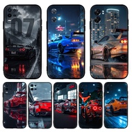 for Realme 3 5 6 7 8 Pro 5i 5s Q 6i 7i GTR sports car cool rear Casing 6Y1 Black TPU Soft Silicone P