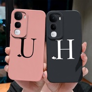 Sweet Couple Style Case For vivo Y400 Y400Pro Phone Cases Initial Letter Love Heart Liquid Housing P