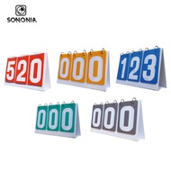 [SONONIA] Scoreboard 3 Digits Flip Scoreboard for Football, Volleyball, Basketball