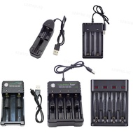 1/2/3/4Slots LED Light 5V 2A 4.2V 1000mA USB Port 10440 14500 16340 16650 14650 18350 18650 18500 Re