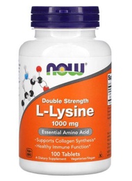 Now Foods L-Lysine 1000 mg [ 100 Tablets ] Now Foods L-Lysine 1000 mg  L Lysine puritan  source Naturals L-Lysine