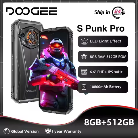 Global Version DOOGEE S Punk Pro Rugged Phone 128dB Loudest Speaker 6.6 FHD+ IPS 90Hz 50MP AI Camera