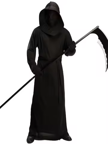 Male Black Devil Halloween Costume Scythe Monster Cosplay Costume Death Stage Show Costume