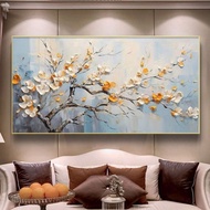 Cherry blossom painting 3D embossed textureDesign, original handmade art painting