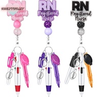 1ONLYTWO Nurse Pen Pack, Retractable Portable Nurse Badge Set,  ID Badge Reels Durable Lanyard Keych