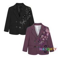 1-12 Years Boy's Leisure Blazer Embroidery Autumn